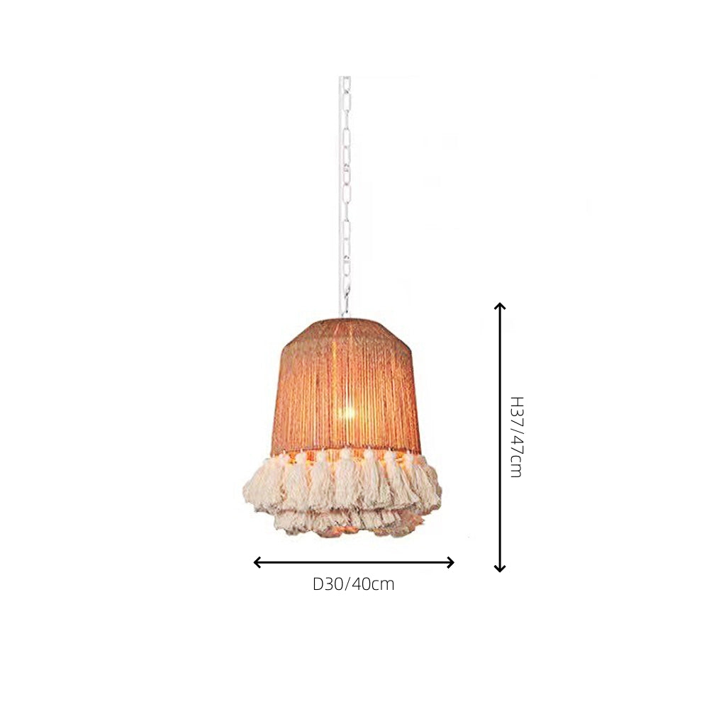 Boho Handgemaakte Touwronde Hanglamp