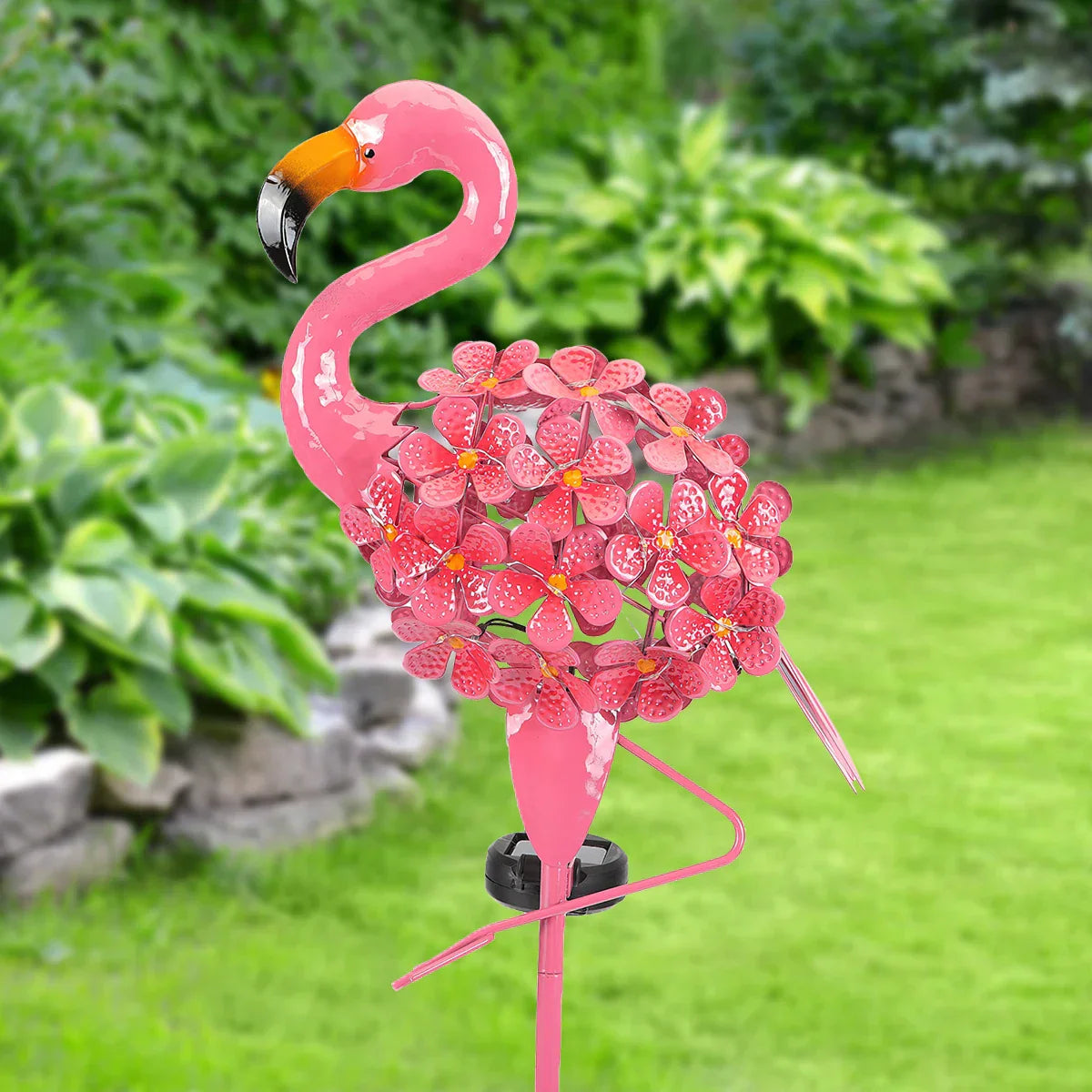 TropiGlow – Solar Flamingo Tuinlamp – LED Decoratief Licht voor Buiten, Weerbestendig & Zonne-energie