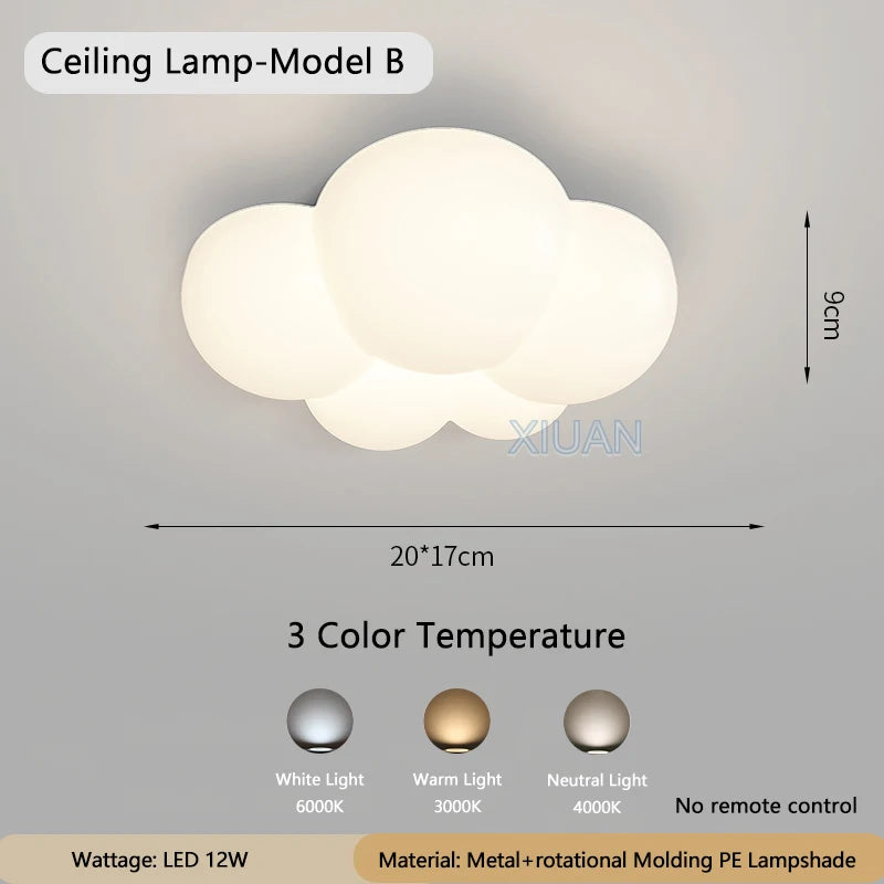 WhiteCloud - Moderne LED Wandlamp voor Kinderkamers en Slaapkamers