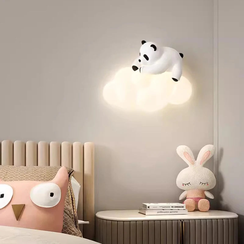 PandaLicht - Schattige Panda LED Wandlamp voor Kinderkamers