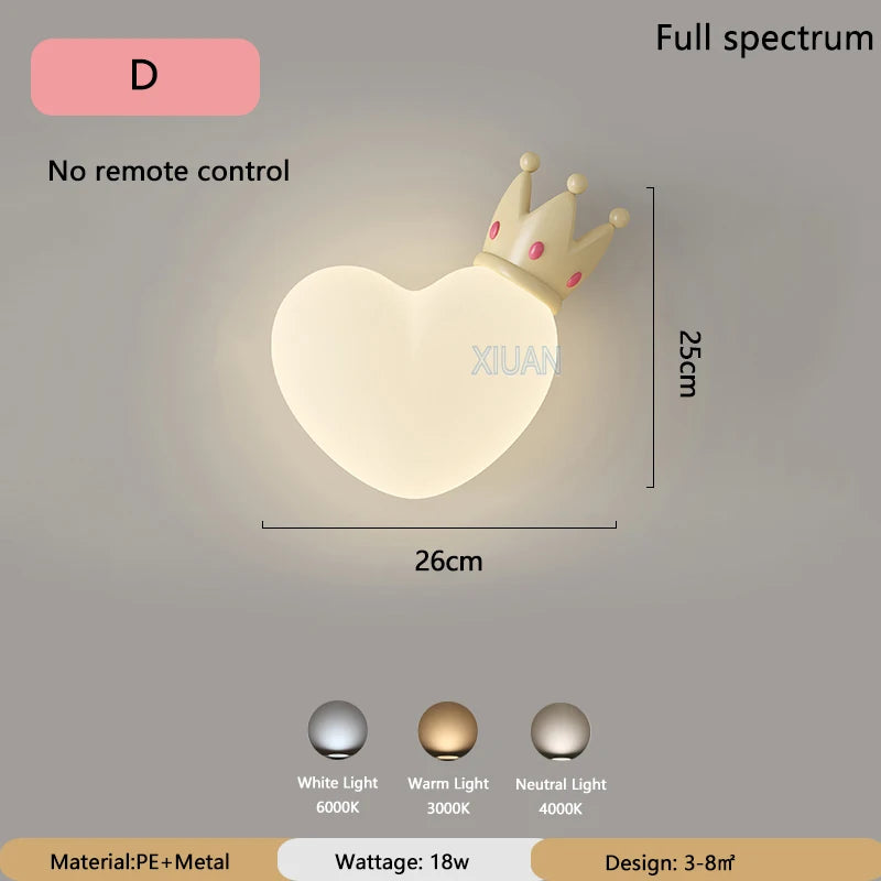 LoveLicht - Roze Kroon Wolk Hart Ontwerp LED Bedlampje