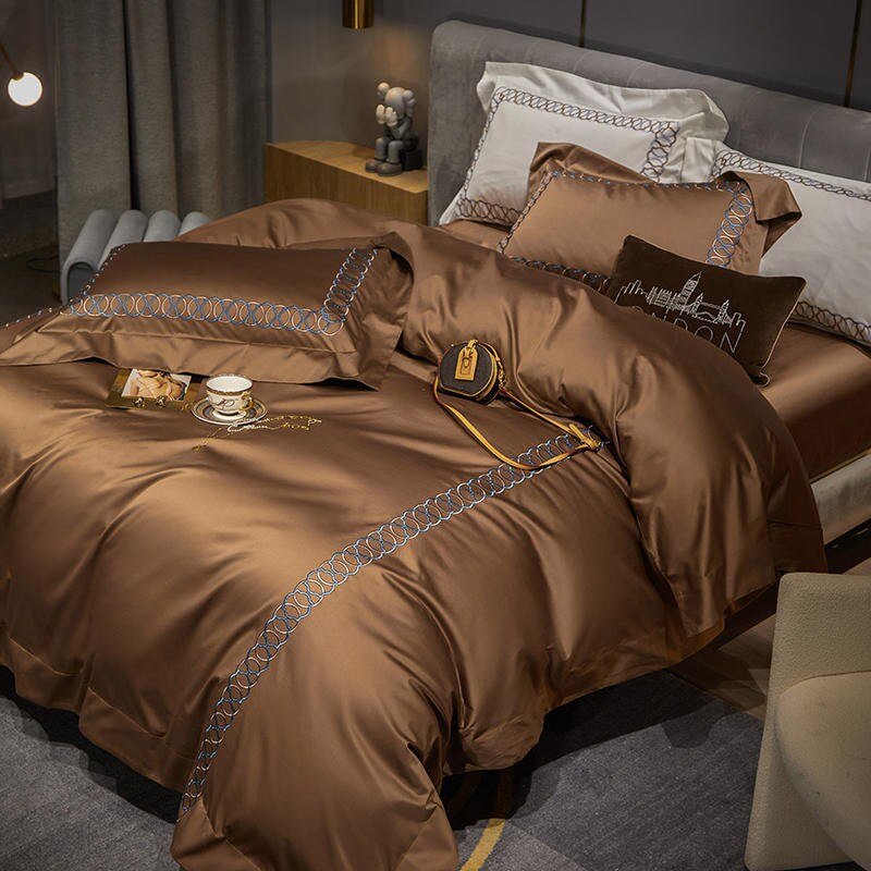 Sunstone Reves Duvet Cover Set - Egyptisch Katoen