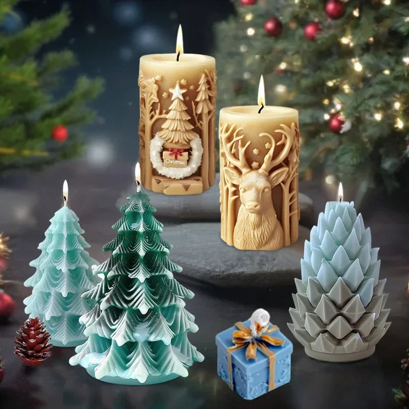 ElkMold – Elegante 3D Kerstkaarsen Vorm