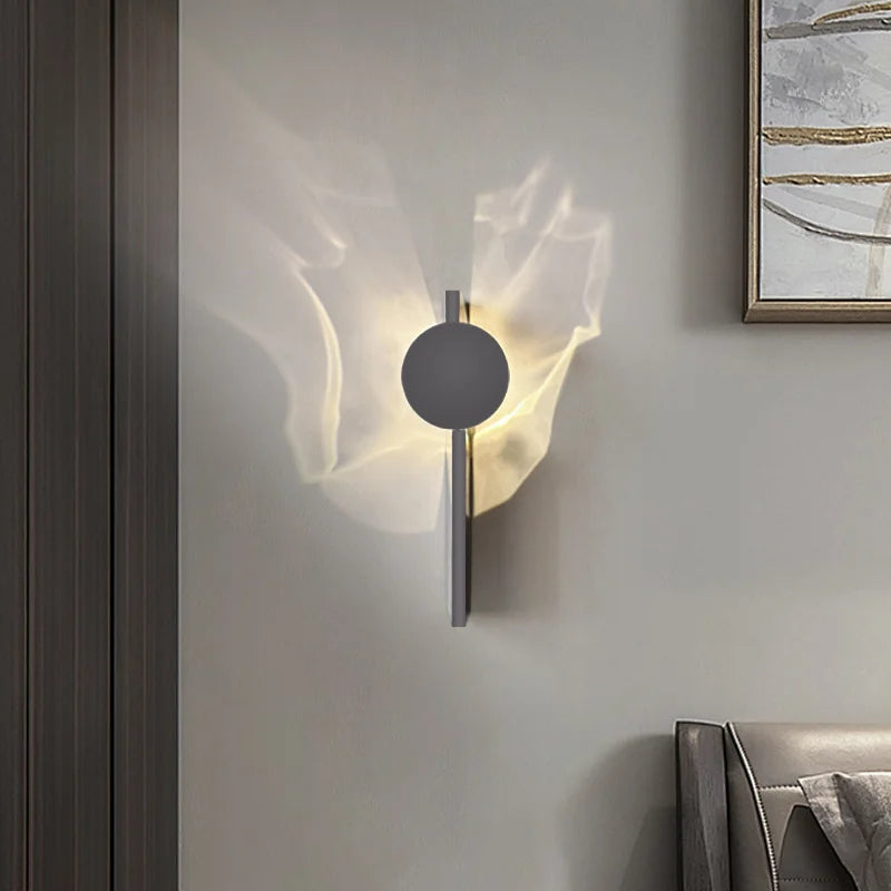 RippleGlow - Luxe Roterende Wandlamp voor Slaapkamer en Woonkamer