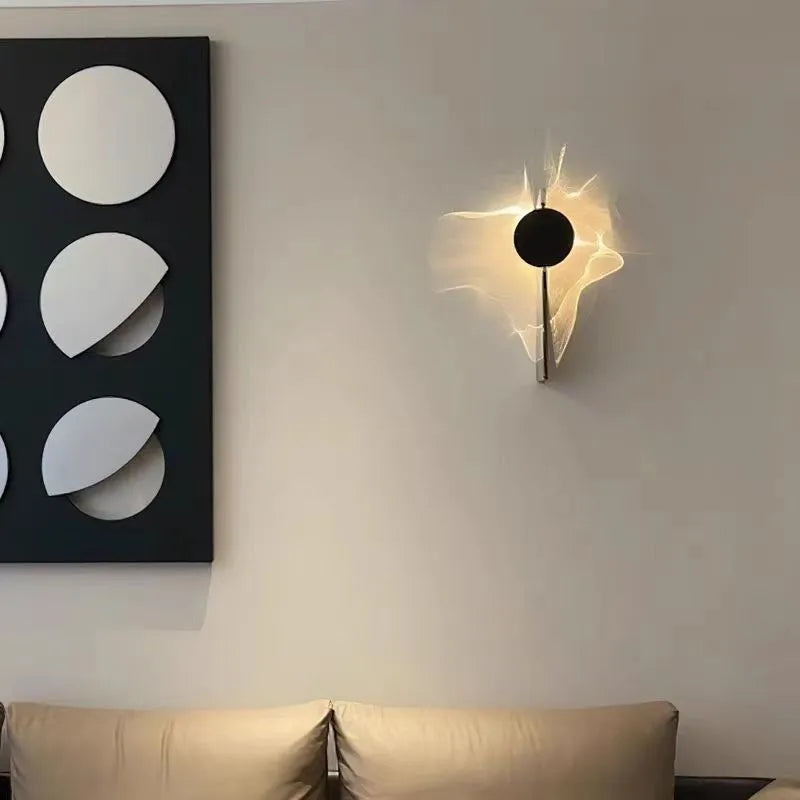 RippleGlow - Luxe Roterende Wandlamp voor Slaapkamer en Woonkamer