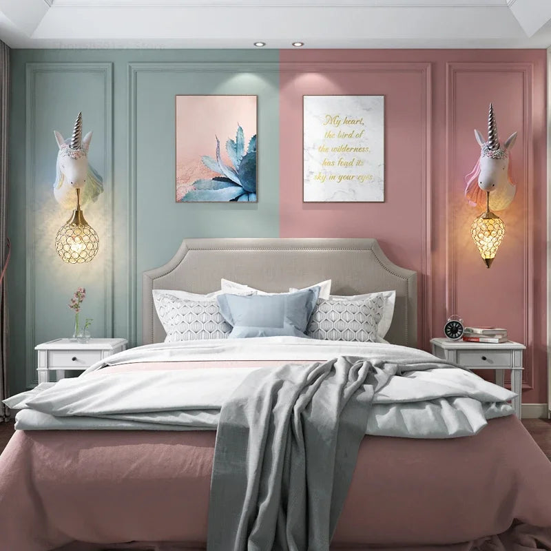 UnicornLicht - Kinderen Kamer Wandlamp Moderne Cartoons Sconce Lamp