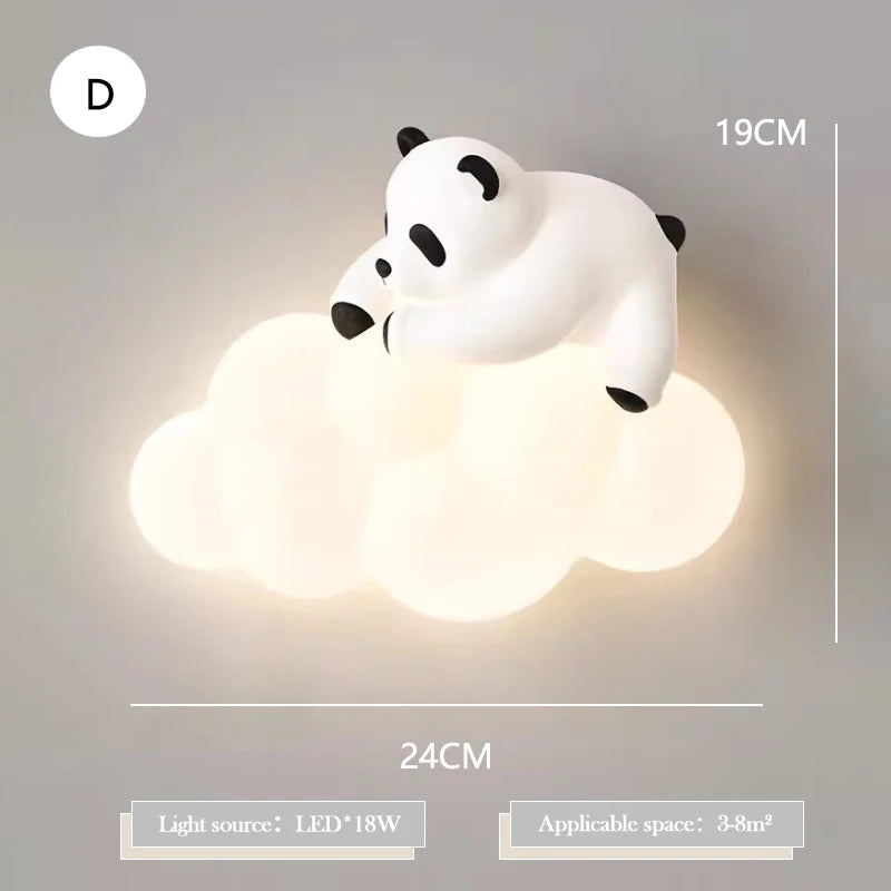 PandaLicht - Schattige Panda LED Wandlamp voor Kinderkamers