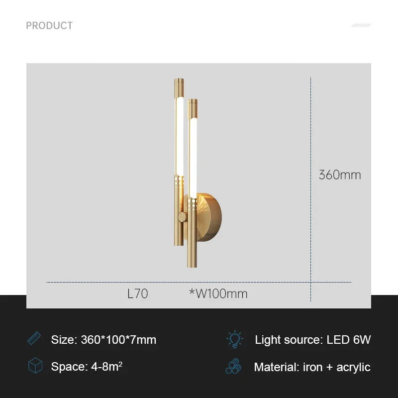 ModernLux - Led Wandlamp Luxe Binnenverlichting Sconces voor Woonkamer en Slaapkamer