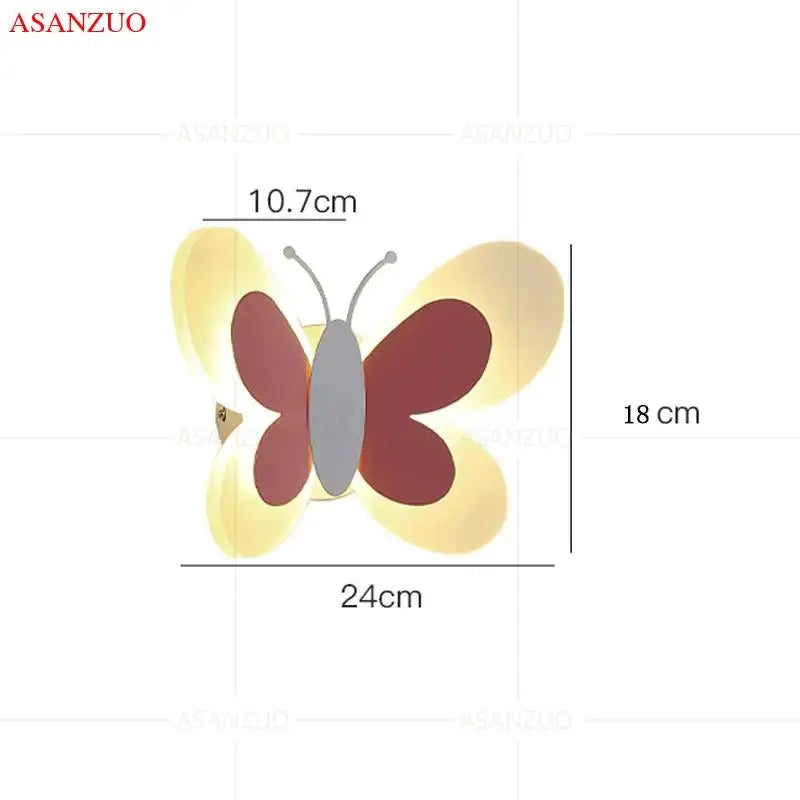 ButterflyGlow - Acryl Vlinder LED Wandlamp voor Kinderkamer en Slaapkamer Decor