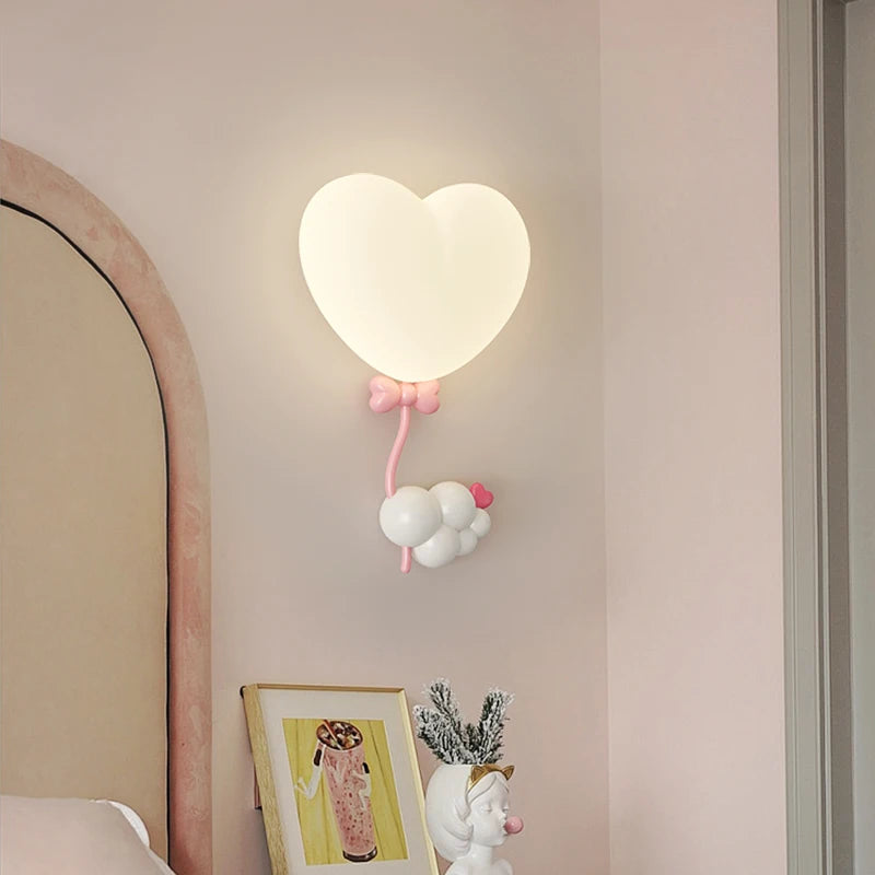 LoveLicht - Roze Kroon Wolk Hart Ontwerp LED Bedlampje