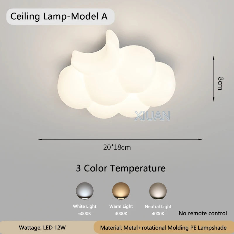 WhiteCloud - Moderne LED Wandlamp voor Kinderkamers en Slaapkamers