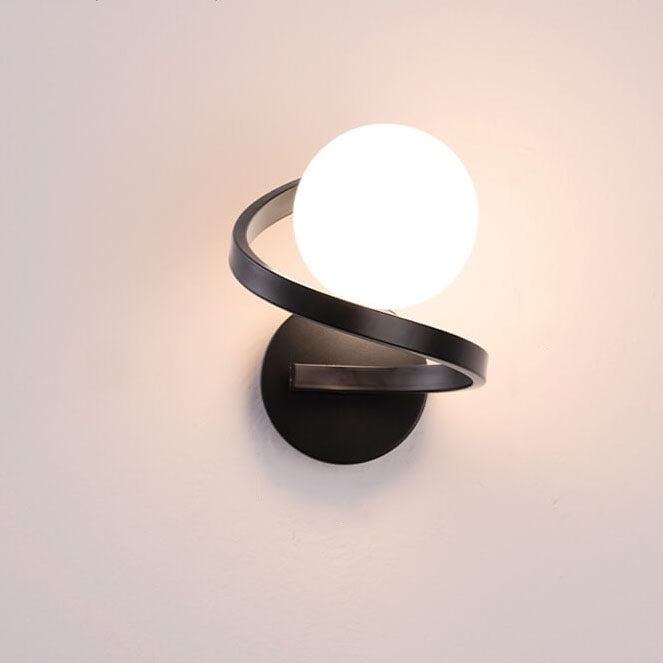 Moderne minimalistische gebogen LED-wandlamp met 1 licht