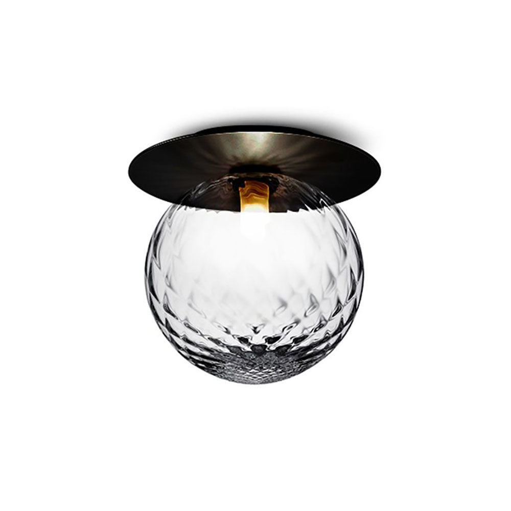 Valentina Modern LED Plafond/Wandlamp Eetkamer Zwart/Goud Glas