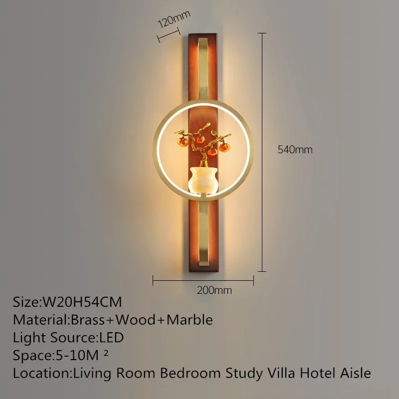 MessingLuxe - Eigentijdse Wandlamp