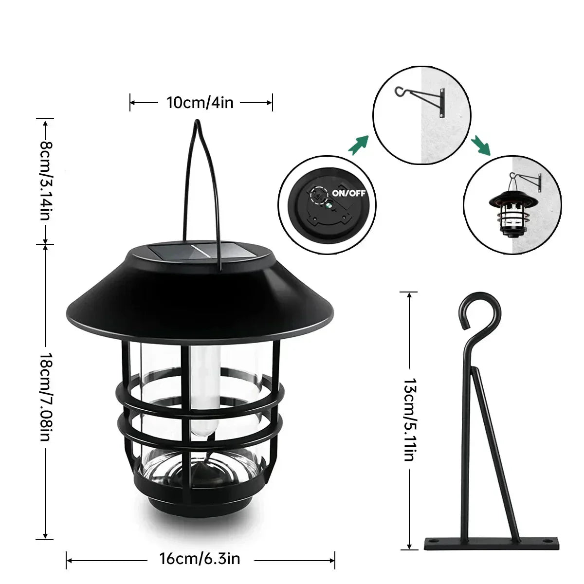 FlameLume - Solar LED Wandlamp met Vlam Effect voor Tuin en Terras