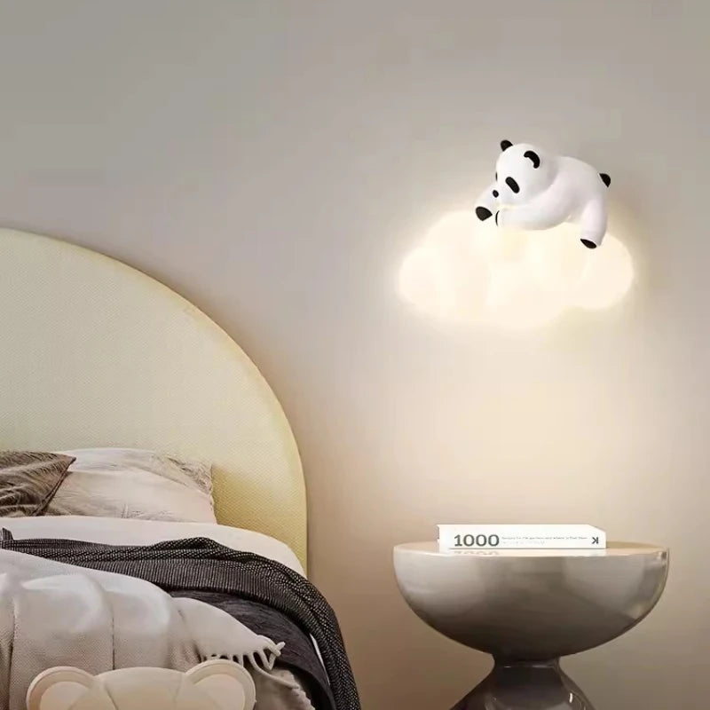 PandaLicht - Schattige Panda LED Wandlamp voor Kinderkamers