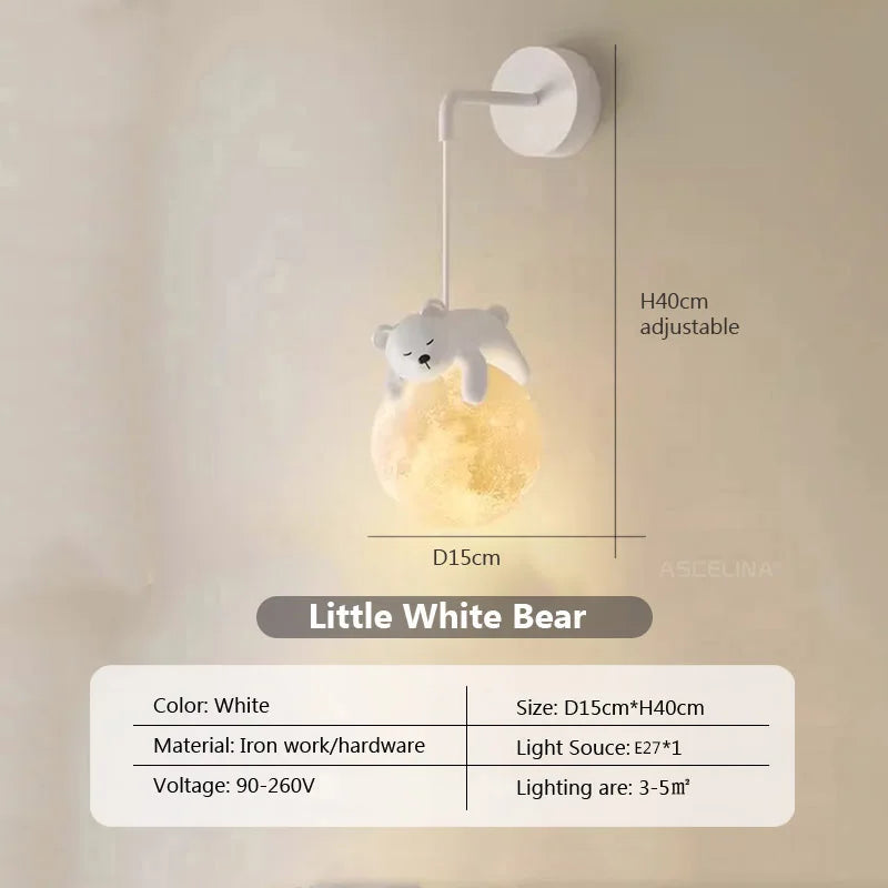 MoonGlow - Creatieve LED Wandlamp voor Slaapkamer en Kinderkamer