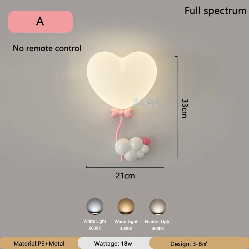 LoveLicht - Roze Kroon Wolk Hart Ontwerp LED Bedlampje