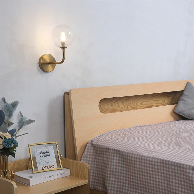 NordicLuxe - Glazen Wandlamp - Moderne LED Lamp voor Slaapkamer en Woonkamer