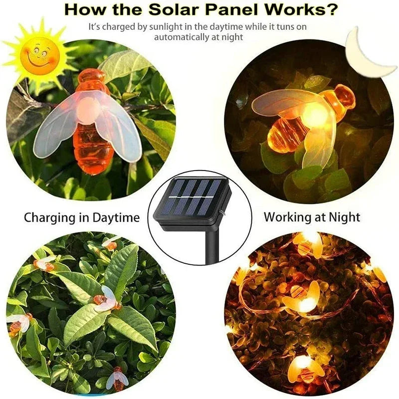 SolarBee - Zonne-energie Lichtslinger voor Buiten