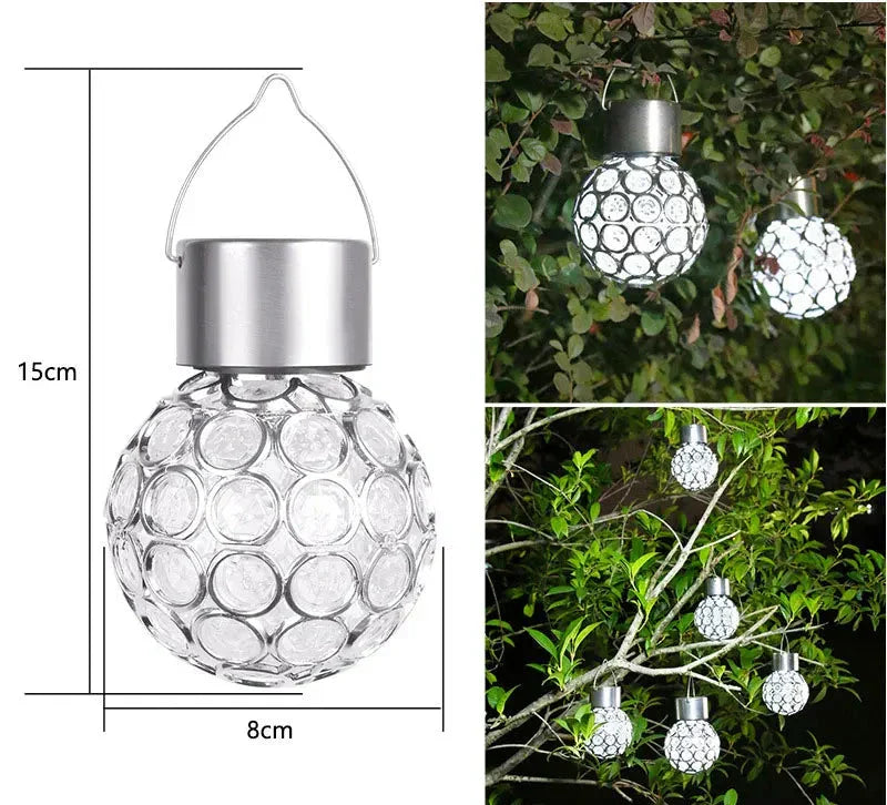 LumiSphere - Waterdichte Solar Holle Bol Lamp voor Buiten – LED Tuinverlichting voor Terras en Balkon