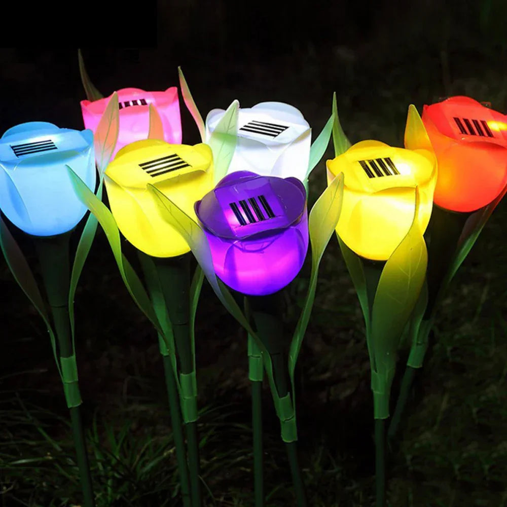 SolarGlow - Zonne-energie Tulpenlampen voor de Tuin – Decoratieve LED Buitenverlichting