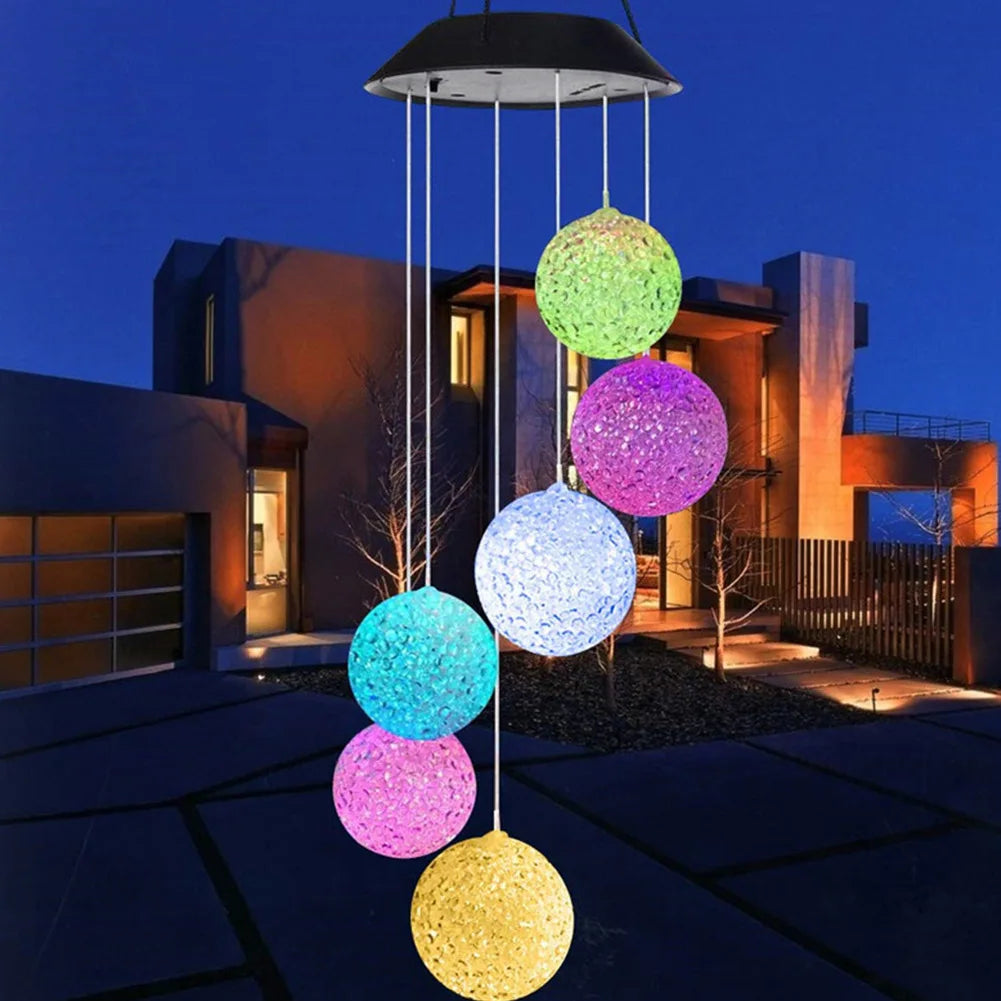 LumiSphere - Kleurrijke Solar Hanglampen – LED Zon Ballen voor Tuin en Terras, Decoratieve Buitenverlichting