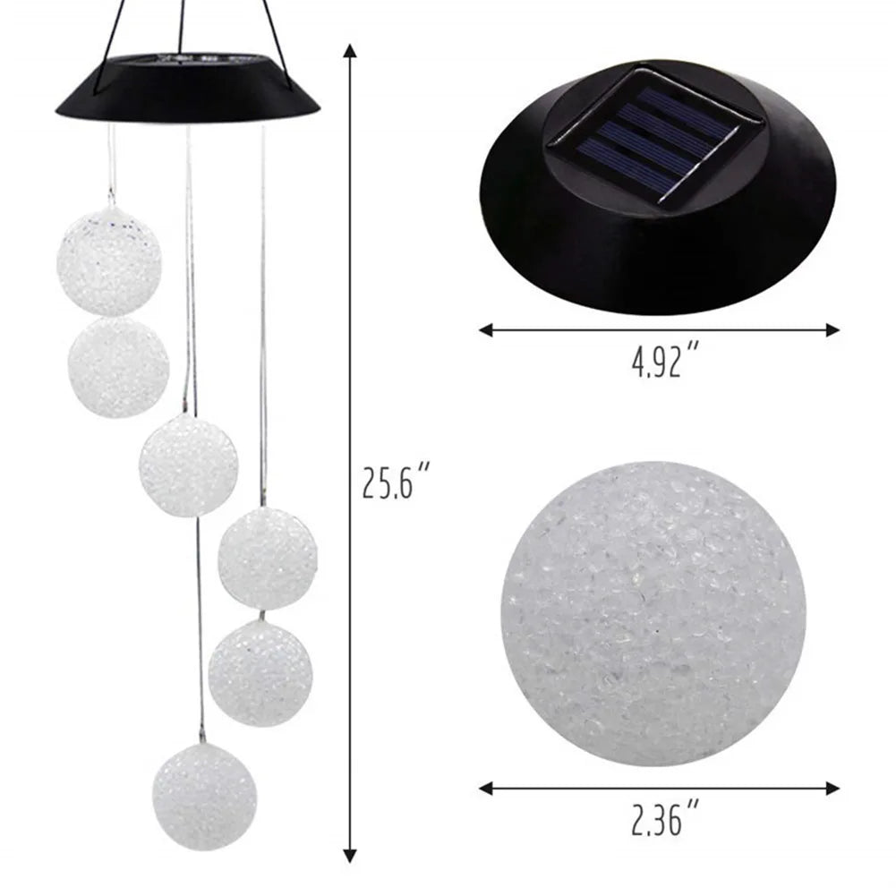 LumiSphere - Kleurrijke Solar Hanglampen – LED Zon Ballen voor Tuin en Terras, Decoratieve Buitenverlichting