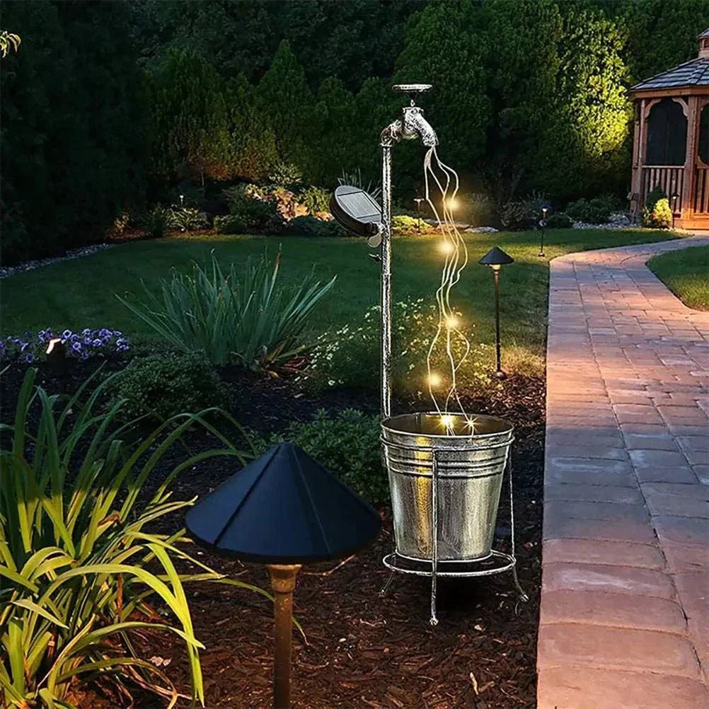 LumiKraan - Solar LED Kraan Tuinlamp – Decoratieve Sfeerverlichting voor Buiten