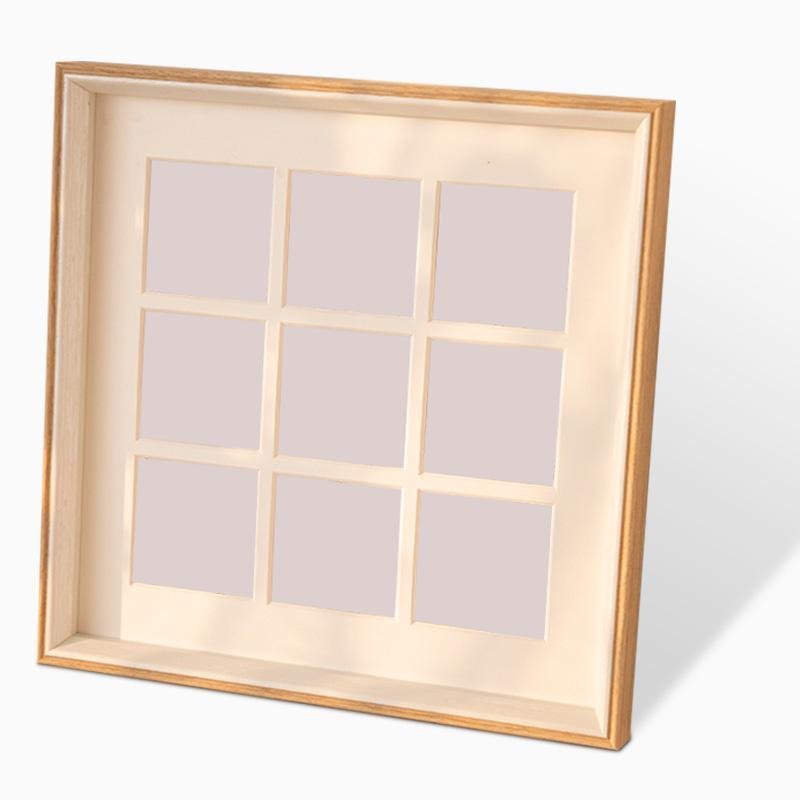 Vierkante Beige Roze Grijze Houten Fotolijsten