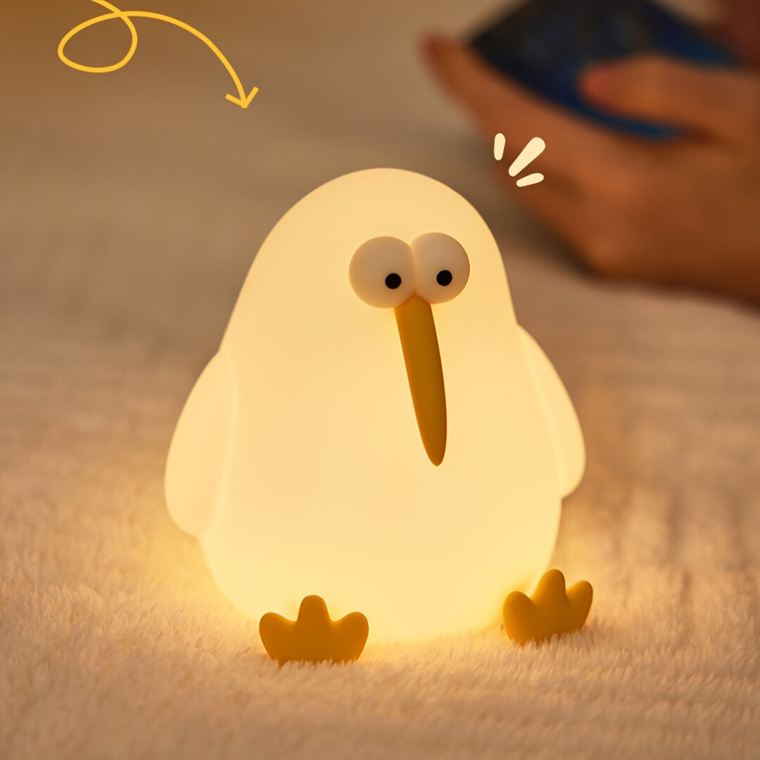 KiwiGlow - KiwiBird LED Nachtlampje, USB Oplaadbaar met Dimbare Touch Sensor