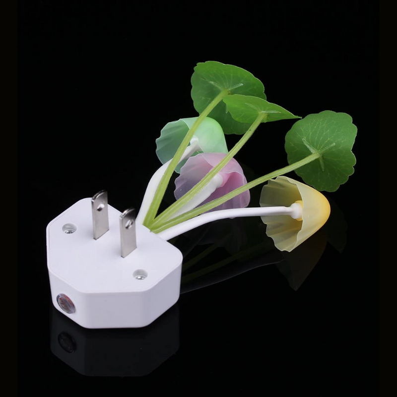 Sensor LED Nachtlamp - Kleurrijke Plug-in LED Paddenstoel Droomlamp