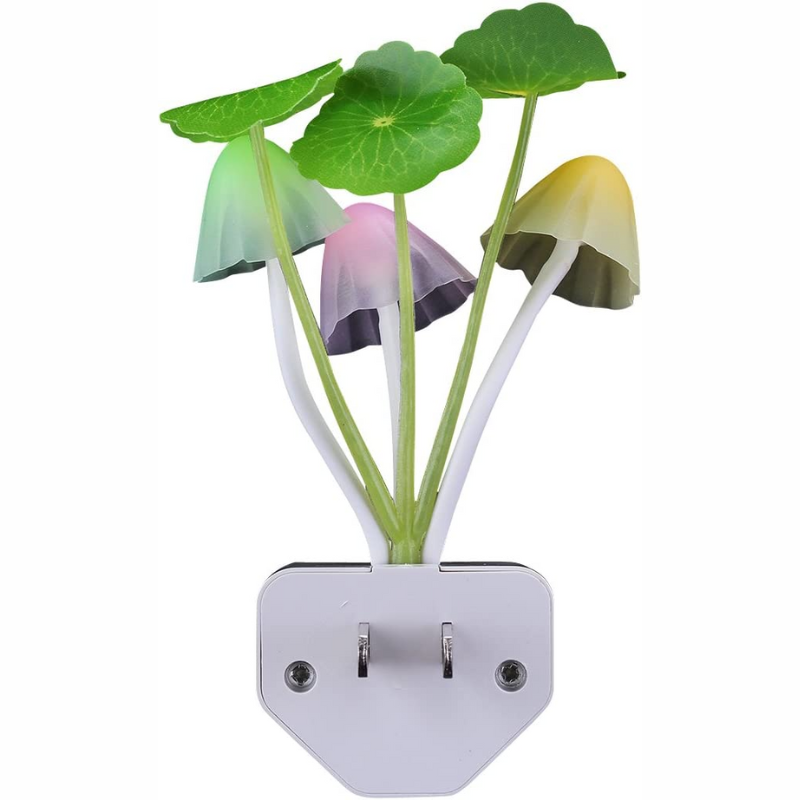 Sensor LED Nachtlamp - Kleurrijke Plug-in LED Paddenstoel Droomlamp