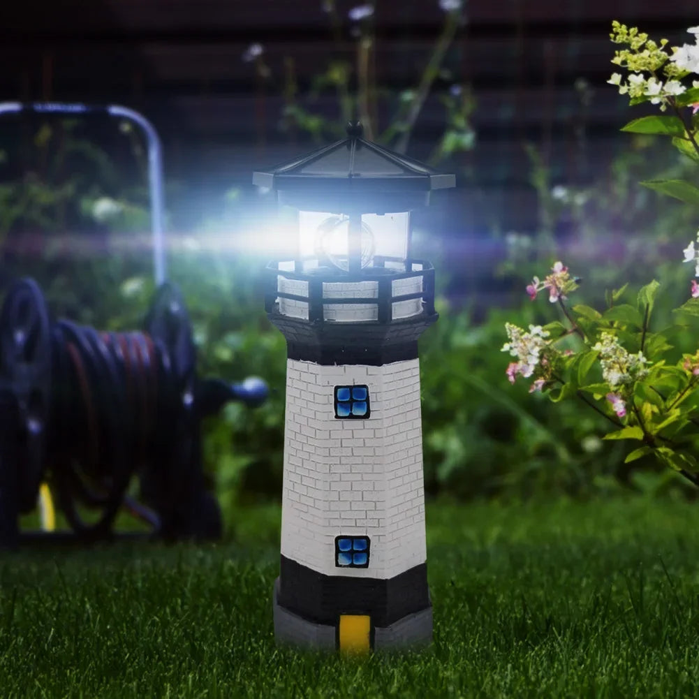 LumiTower - Solar Vuurtoren Tuinlamp – Weerbestendige LED Buitenverlichting