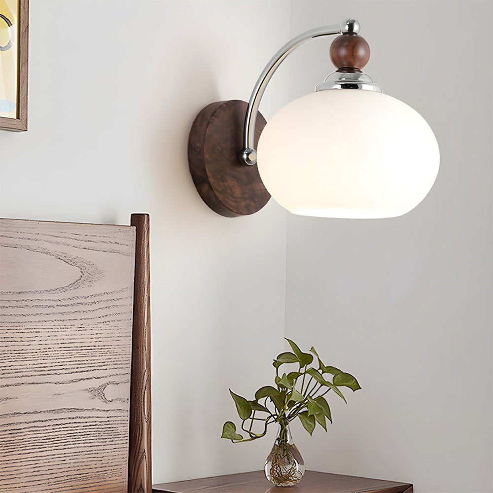 Moderne Paddenstoel Glazen Kap Wandlamp