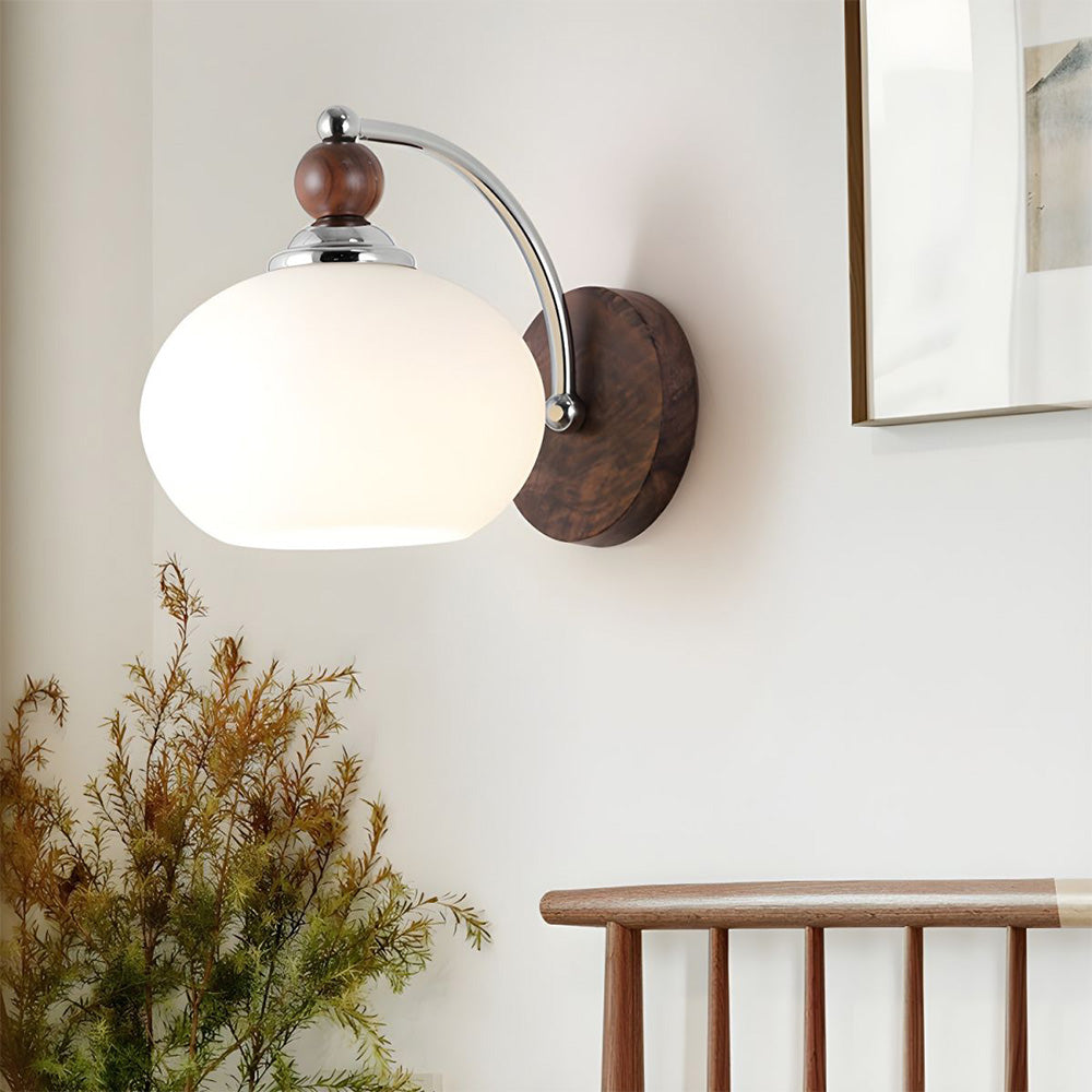 Moderne Paddenstoel Glazen Kap Wandlamp