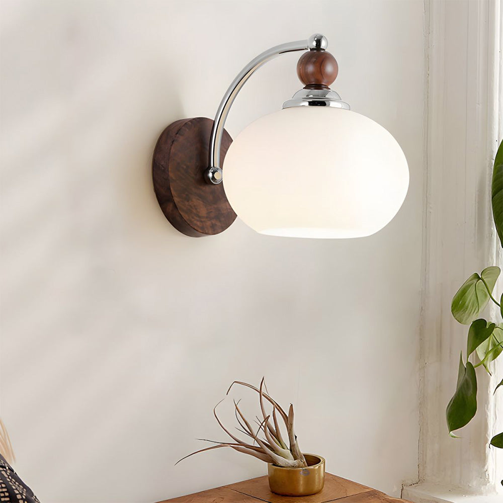 Moderne Paddenstoel Glazen Kap Wandlamp