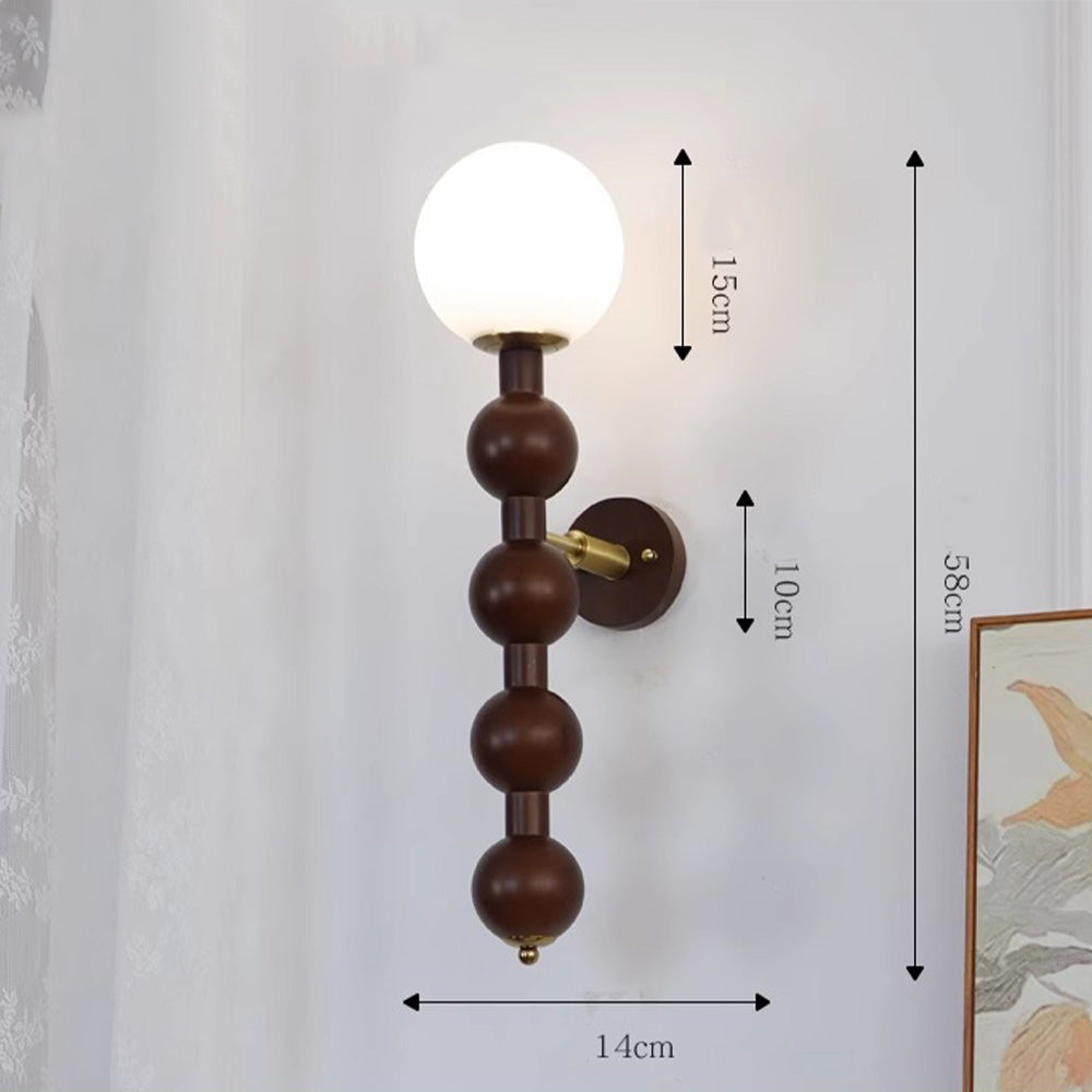 Bauhaus Lange Metalen Wandlamp met Meerdere Bollen