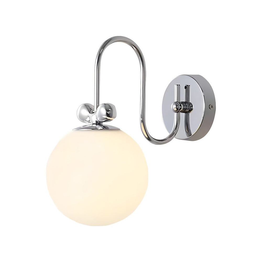 Franse Crème Witte Glazen Wandlamp