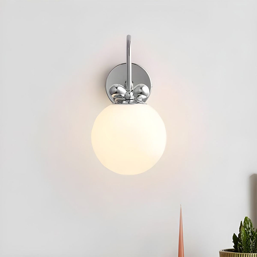 Franse Crème Witte Glazen Wandlamp