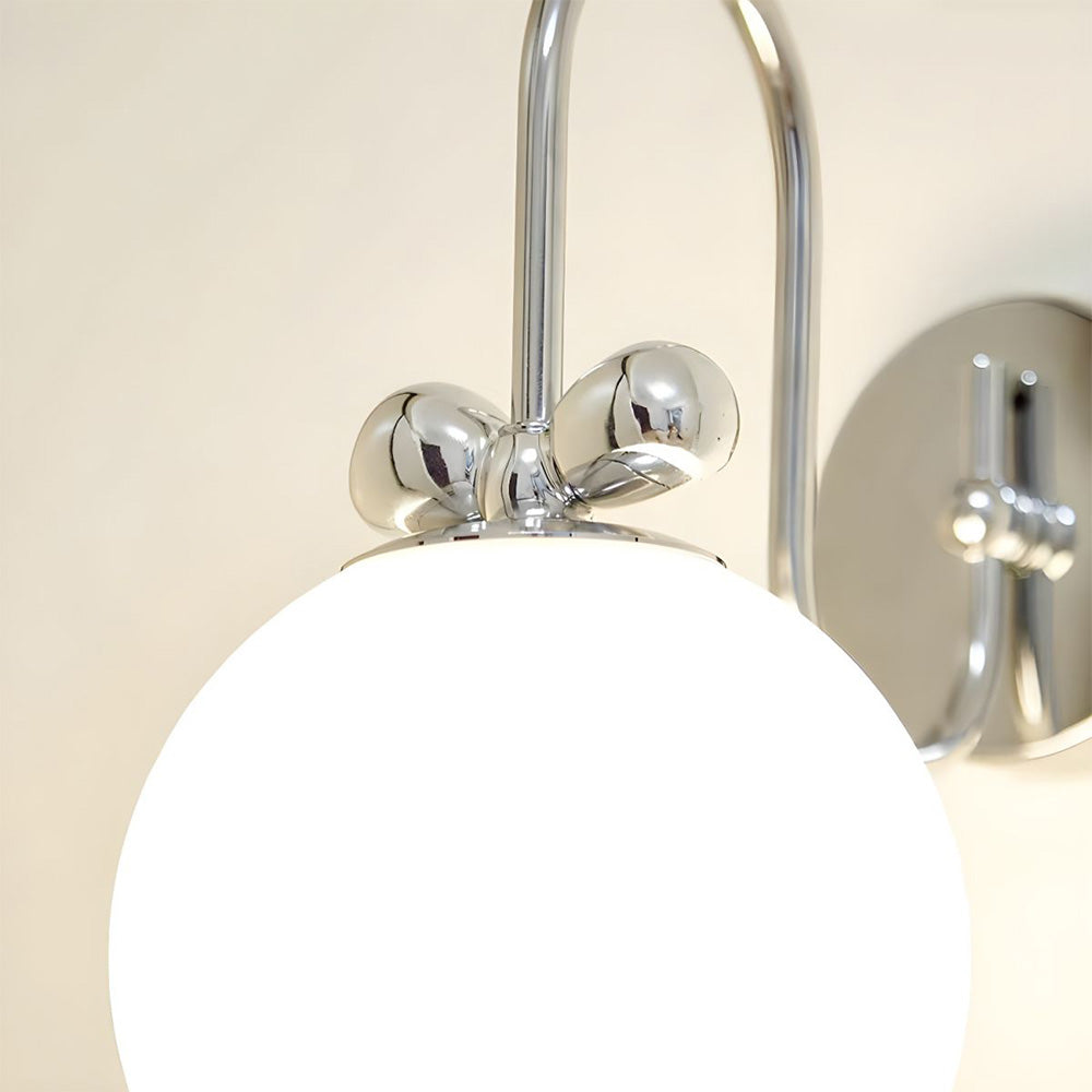 Franse Crème Witte Glazen Wandlamp