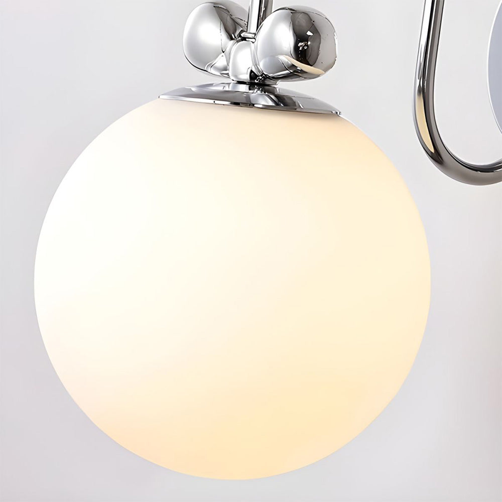 Franse Crème Witte Glazen Wandlamp