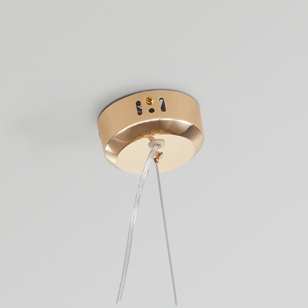 Luna Elegante LED Hanglampen - Wit en Goud Metaal voor Woonkamer en Eetkamer