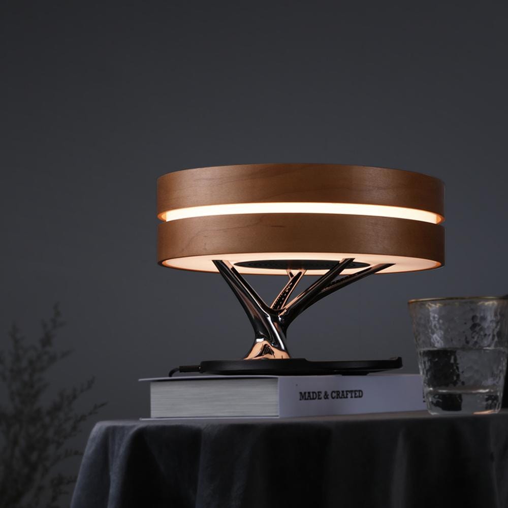 Circle of Life Lamp - Ronde Houten Tafellamp