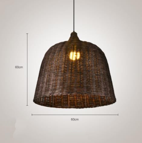 Bamboe Rotan Mand Hanglamp voor de Keuken