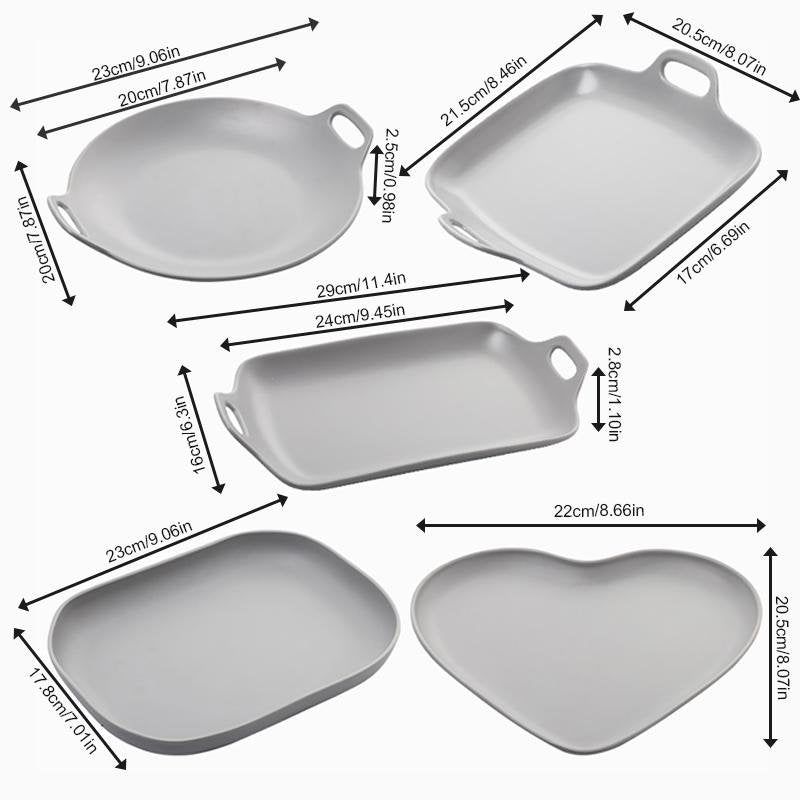 Boerenstijl Melamine Dinerservies Trays Set met Handvatten