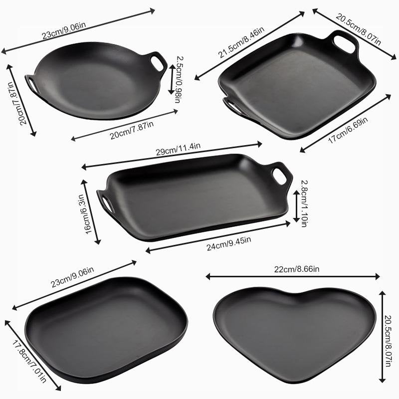 Boerenstijl Melamine Dinerservies Trays Set met Handvatten