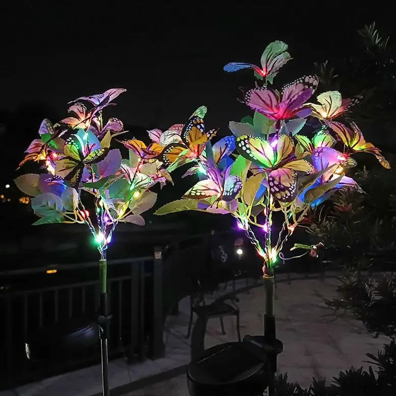 GlowButterfly – Solar Vlinderverlichting voor Tuin en Balkon – Kleurrijke LED Decoratie voor Buiten