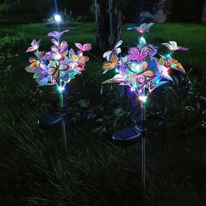 GlowButterfly – Solar Vlinderverlichting voor Tuin en Balkon – Kleurrijke LED Decoratie voor Buiten