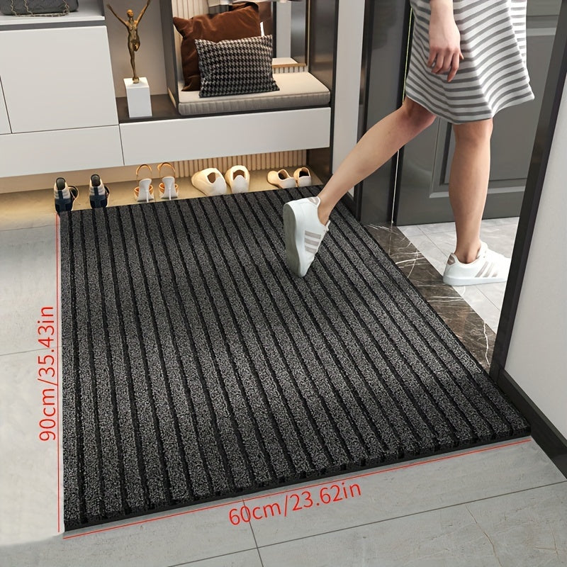 All-Season Weerbestendige Deurmat – Slijtvaste Striped Vloermat, Antislip, Vlek- en Verbleekbestendig, Lage Profielmat voor Binnen en Buiten